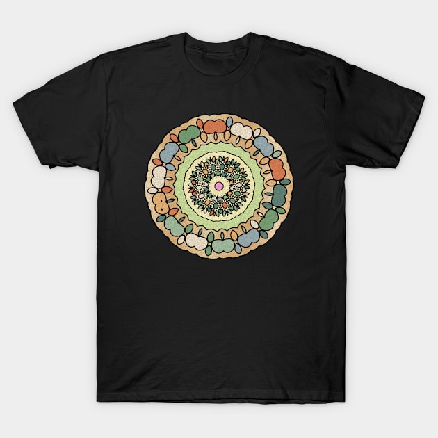 Indian grunge and decorative Mandala art vintage repeated pattern T-Shirt by Vector Pro